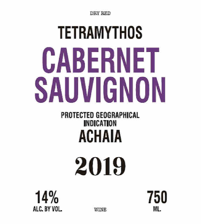 TABC label artwork for Tetramythos Achaia Cabernet Sauvignon