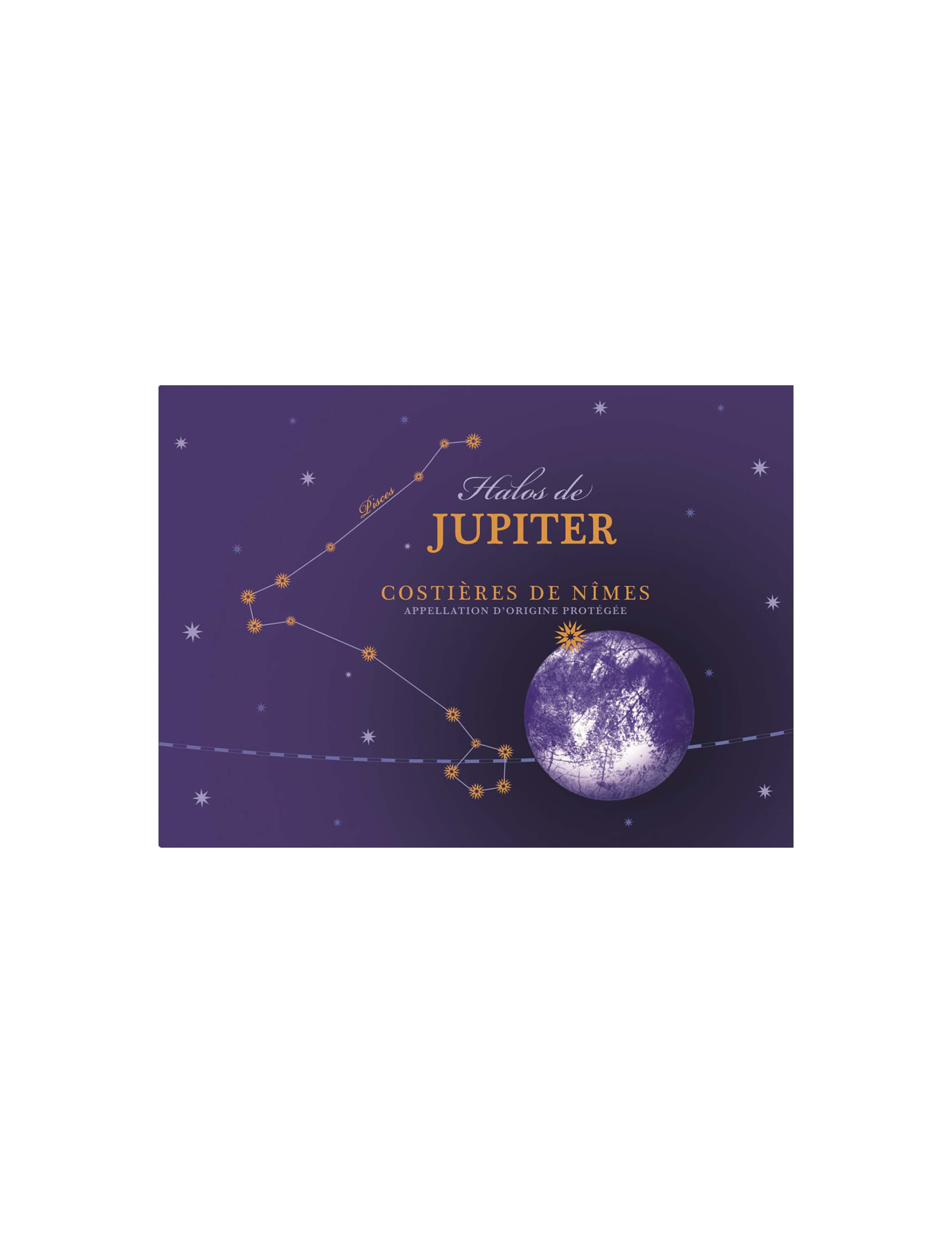 TABC label artwork for Halos de Jupiter Costieres de Nimes Rouge