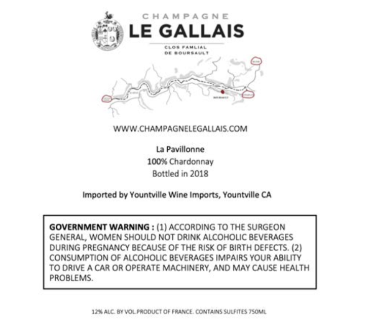 TABC label artwork for Champagne Le Gallais 'La Pavillonne'