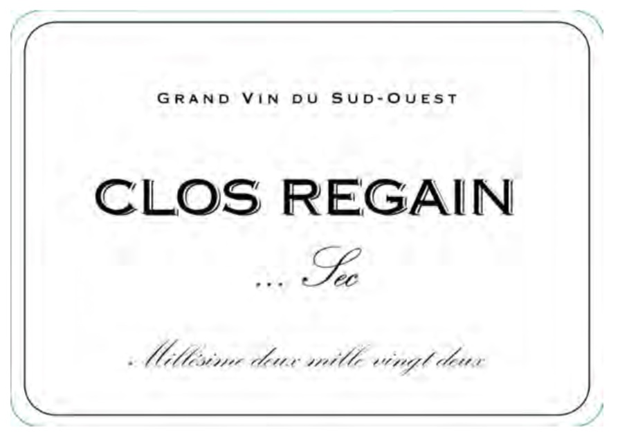 TABC label artwork for Clos Regain