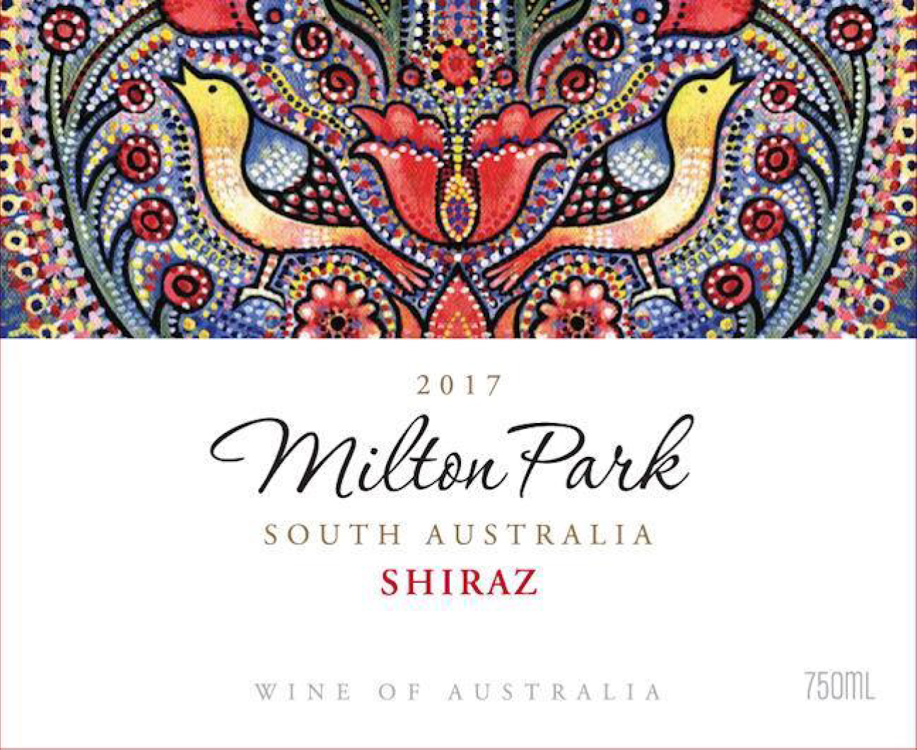 TABC label artwork for Milton Park Shiraz
