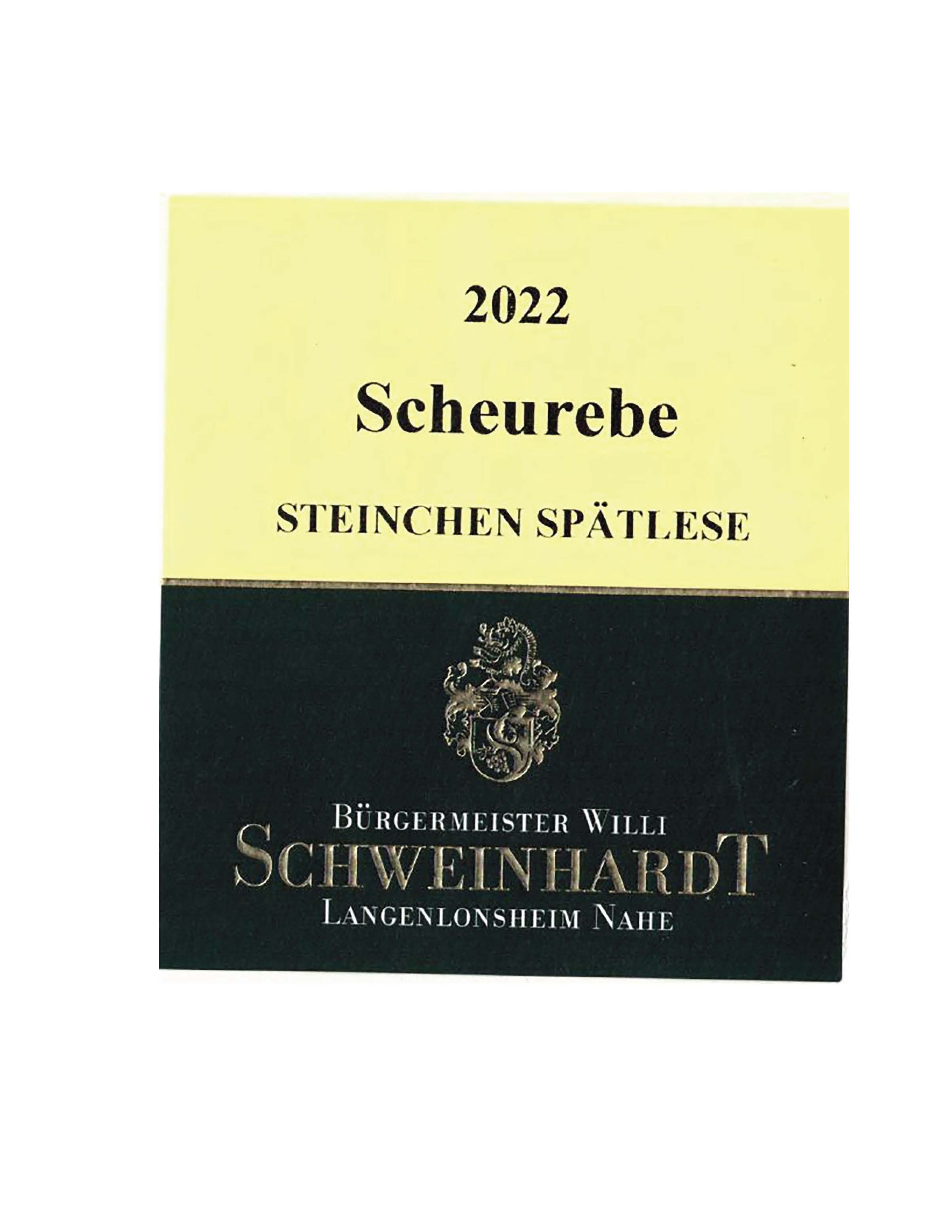 TABC label artwork for Schweinhardt Scheurebe Nahe Spatlese