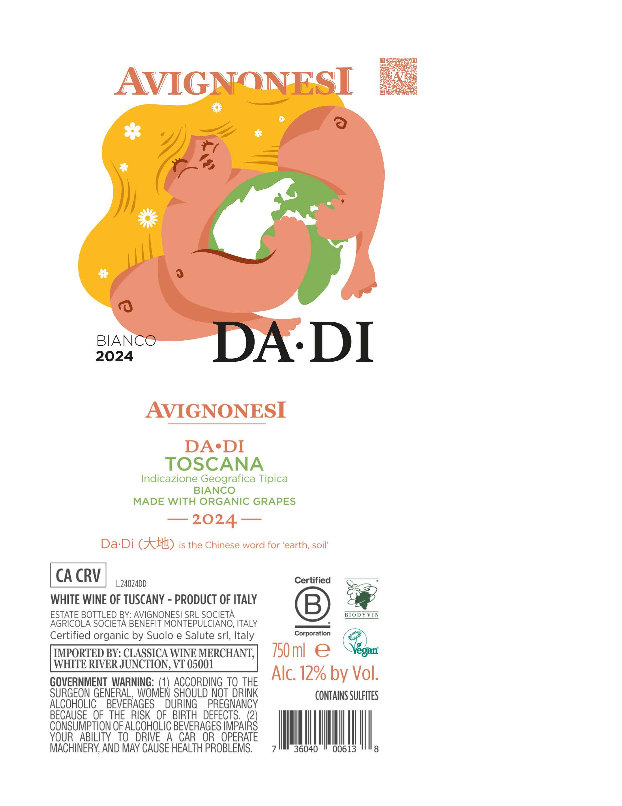 TABC label artwork for Avignonesi DADI Bianco