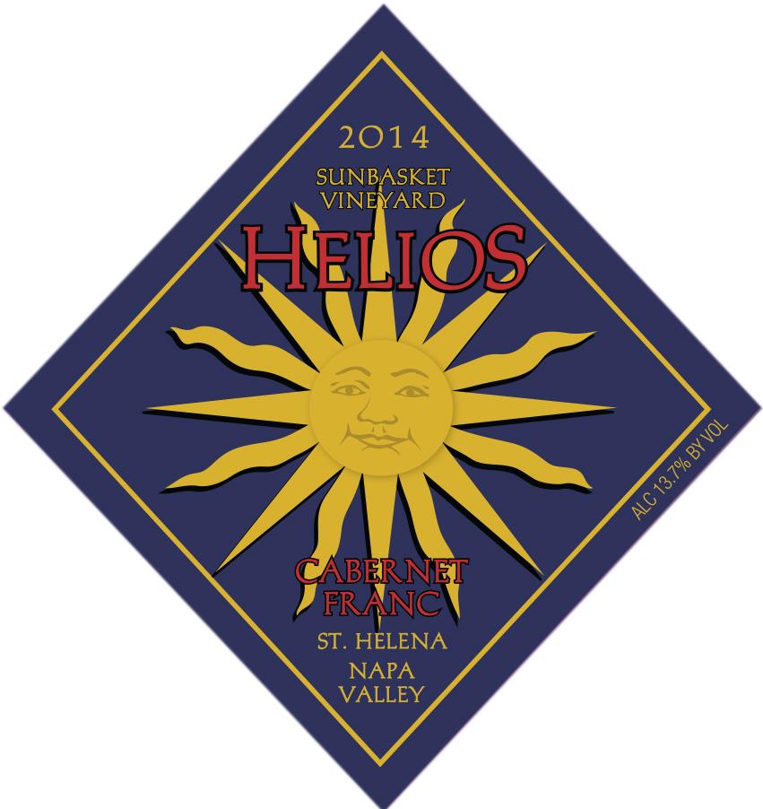 TABC label artwork for Helios Sunbasket Vineyard Cabernet Franc