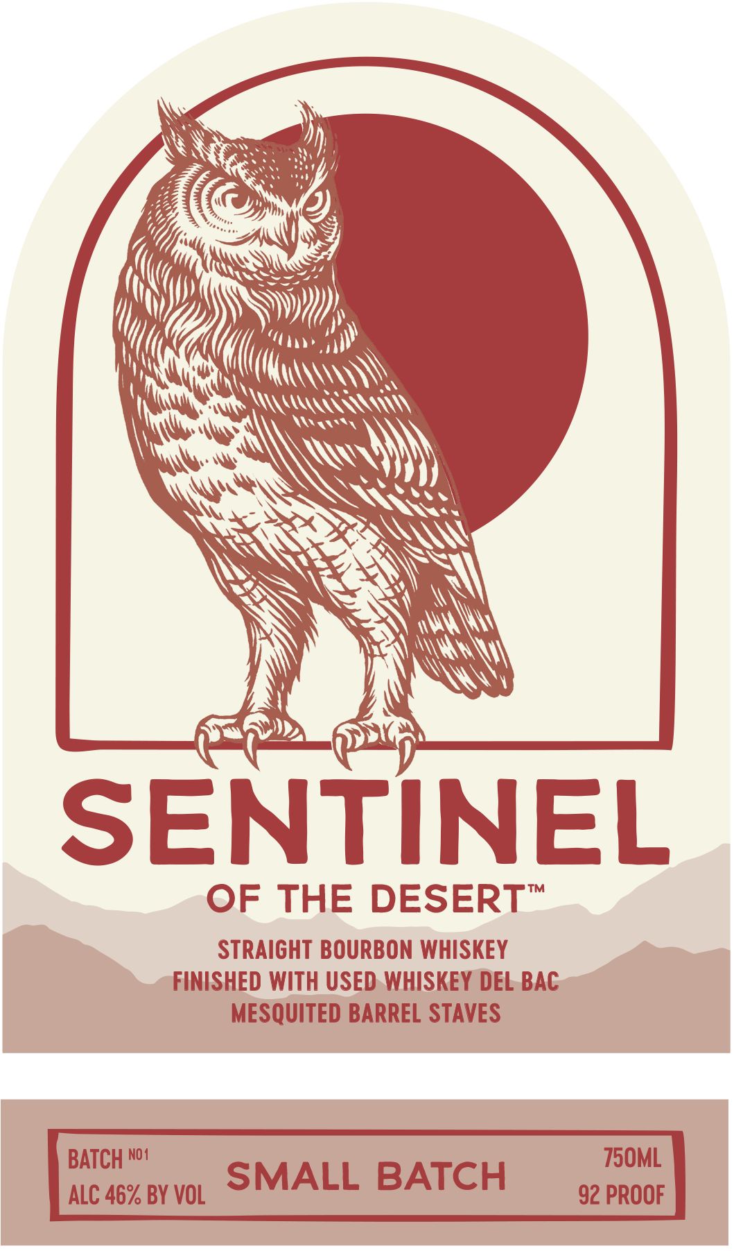 TABC label artwork for SENTINEL OF THE DESERT LIMITED RELEASE