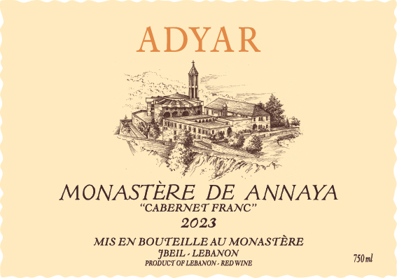 TABC label artwork for ADYAR Monastere De Annaya