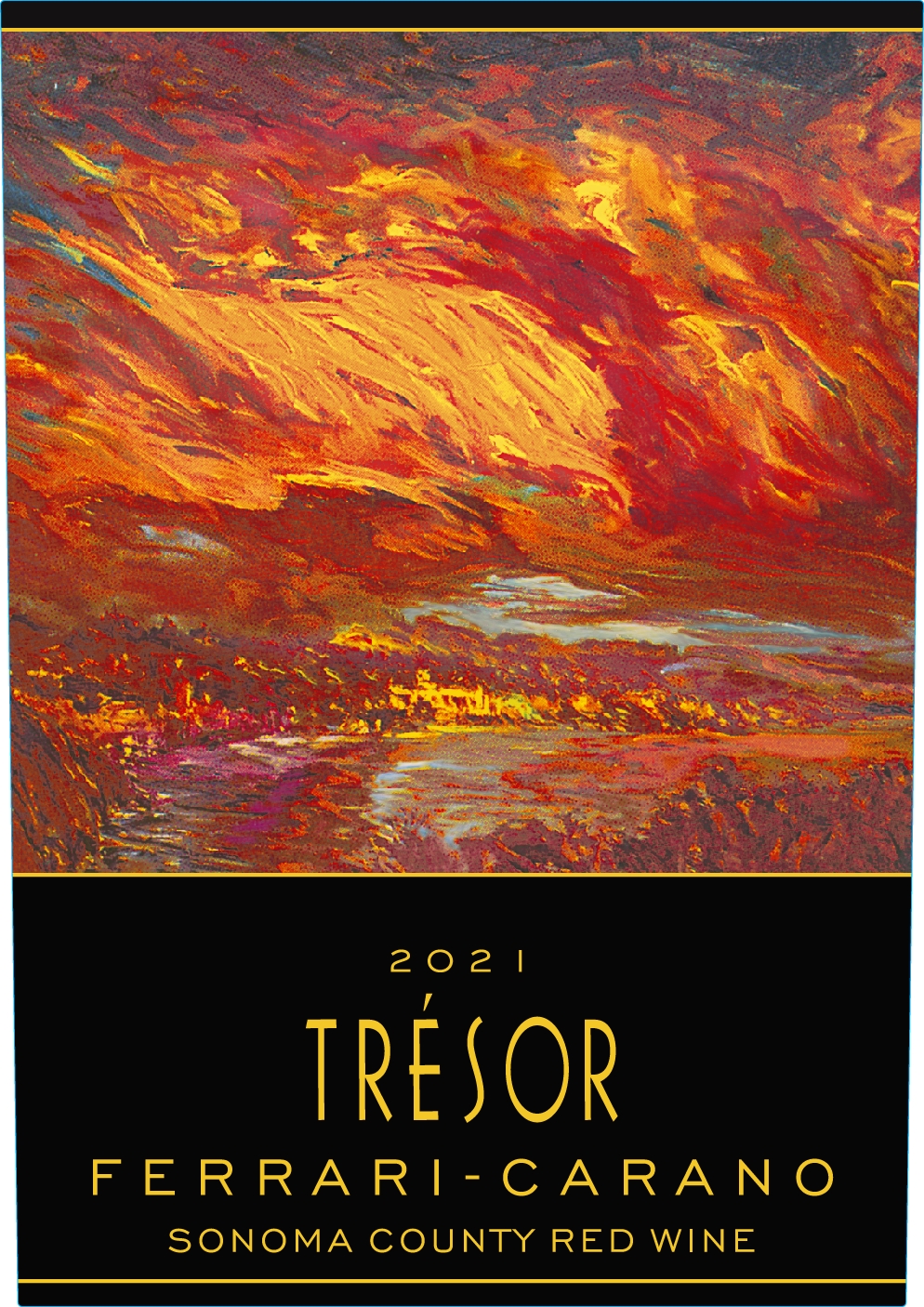 TABC label artwork for FERRARI-CARANO TRESOR RED SONOMA COUNTY
