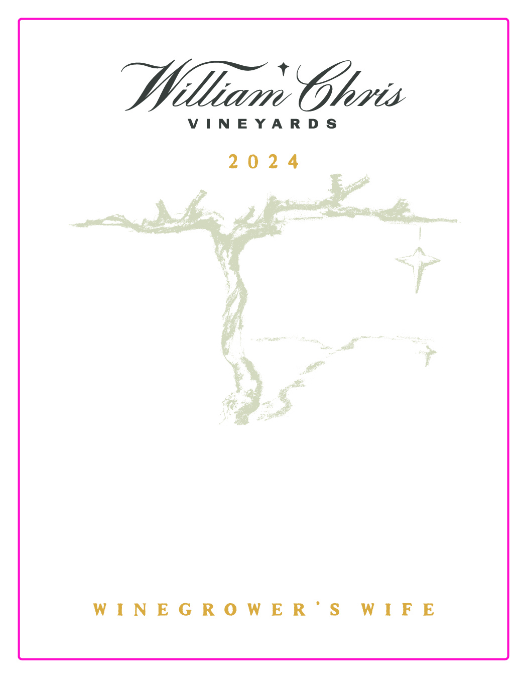 TABC label artwork for WCV 2024 Winegrower's Wife