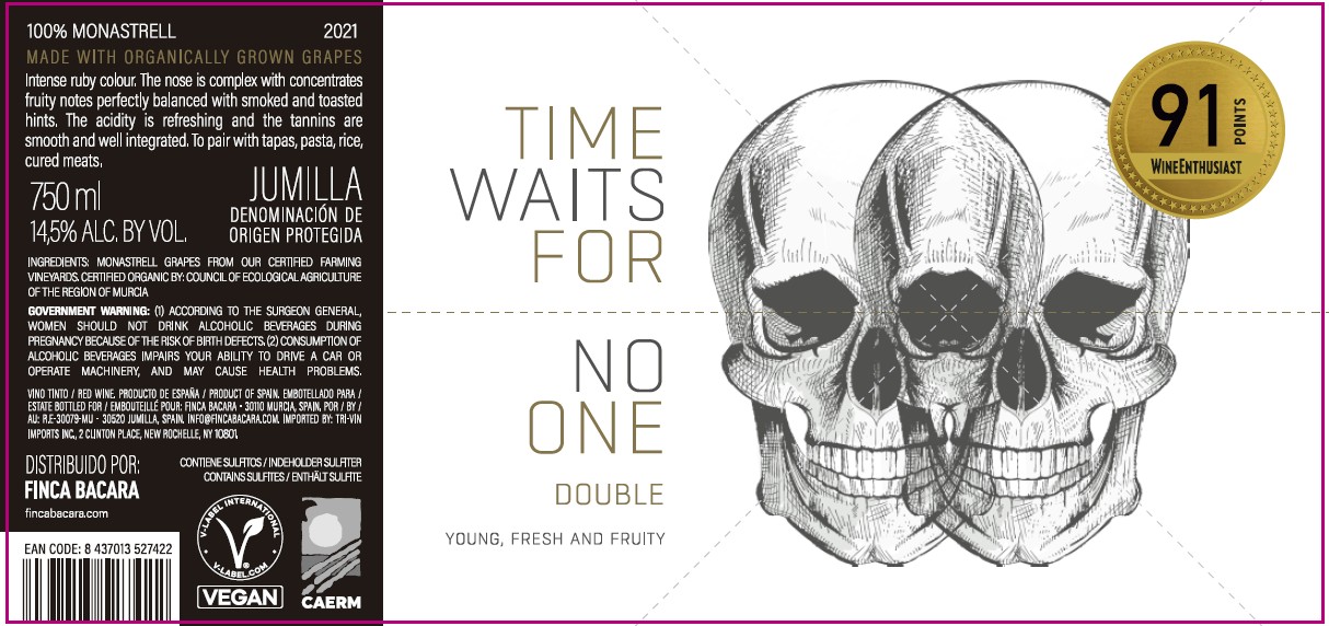 TABC label artwork for Time Waits For No One Double