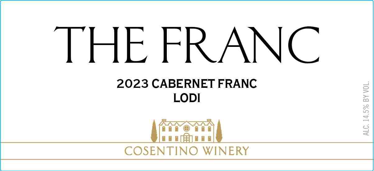 TABC label artwork for COSENTINO WINERY CABERNET FRANC THE FRANC LODI