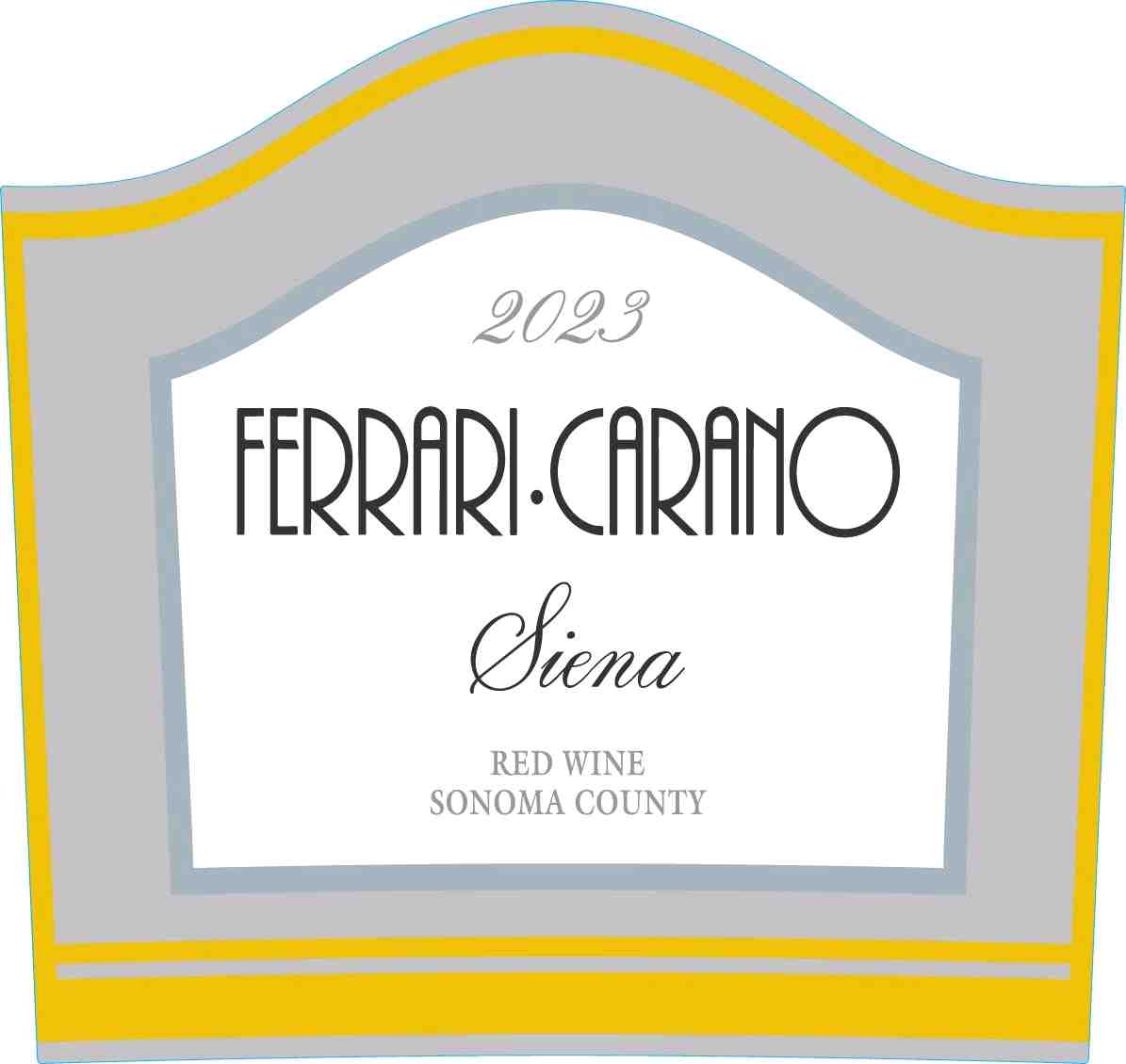 TABC label artwork for FERRARI-CARANO RED SIENA SONOMA