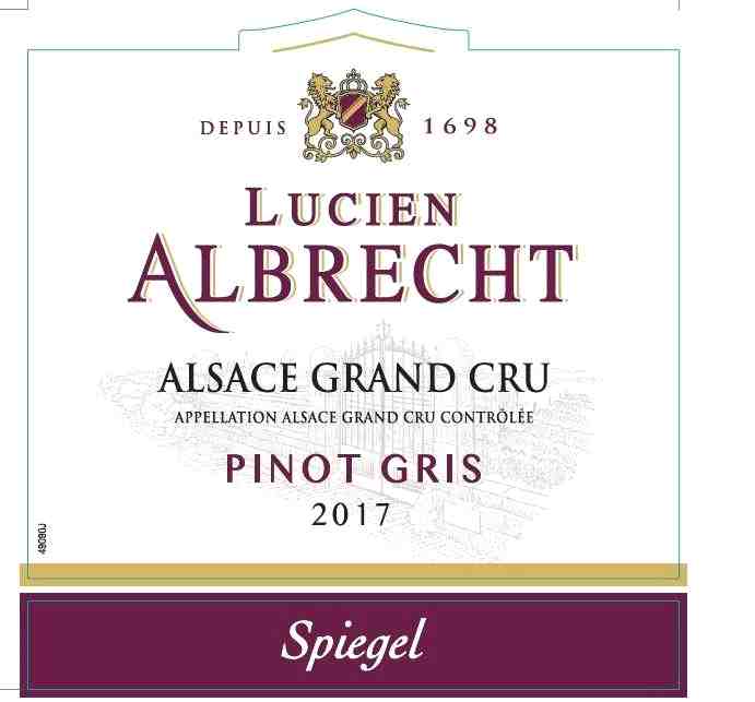 TABC label artwork for LUCIEN ALBRECHT PINOT GRIS SPIEGEL ALSACE