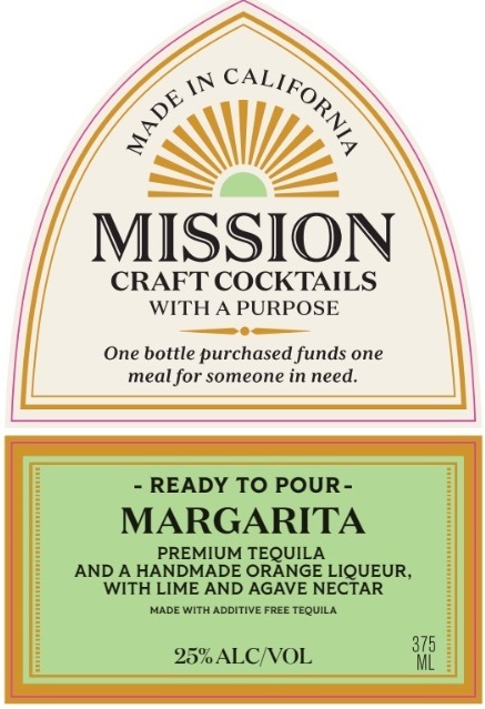 TABC label artwork for Mission Craft Cocktails Margarita (P)