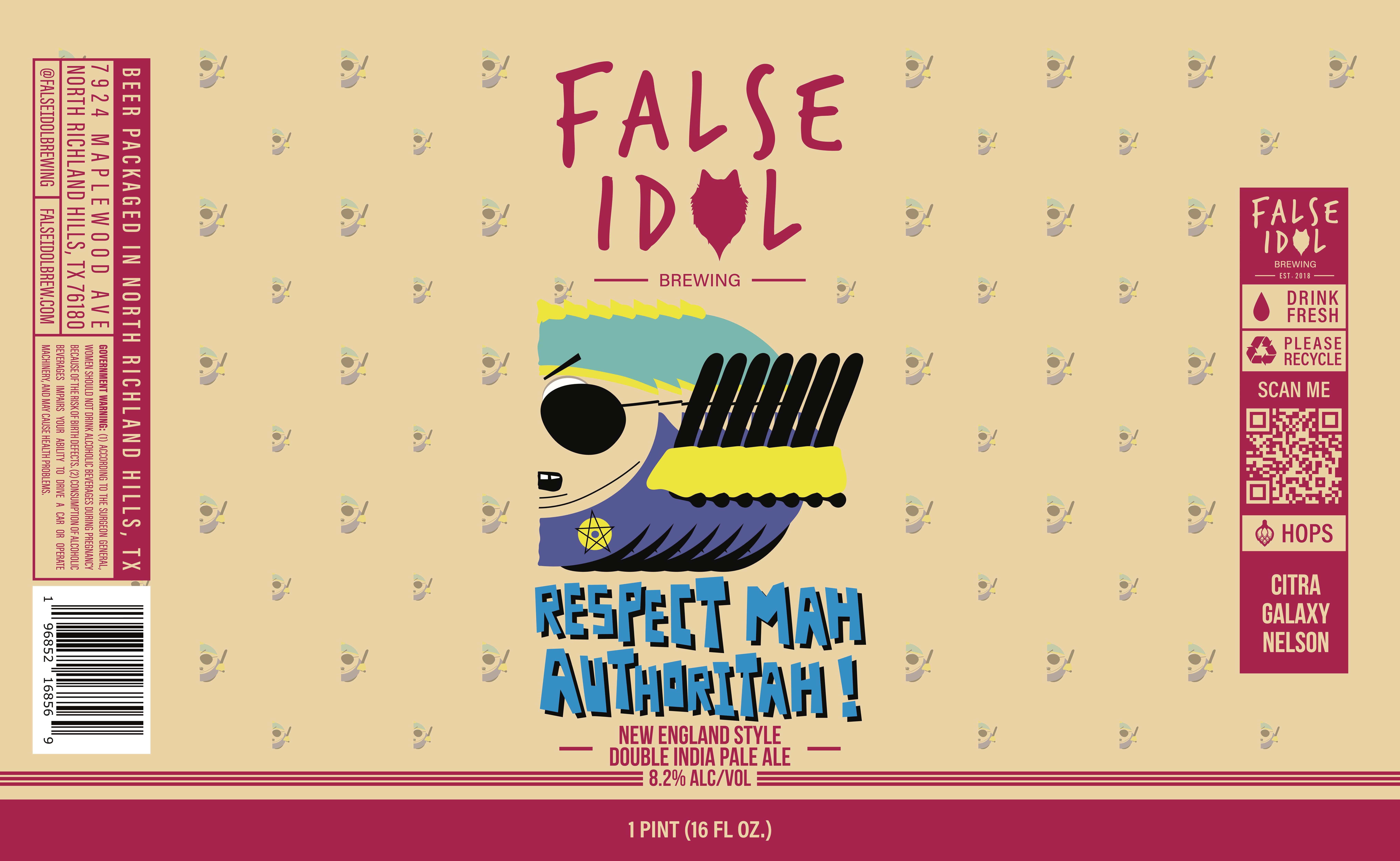 TABC label artwork for Respect Mah Authoritah