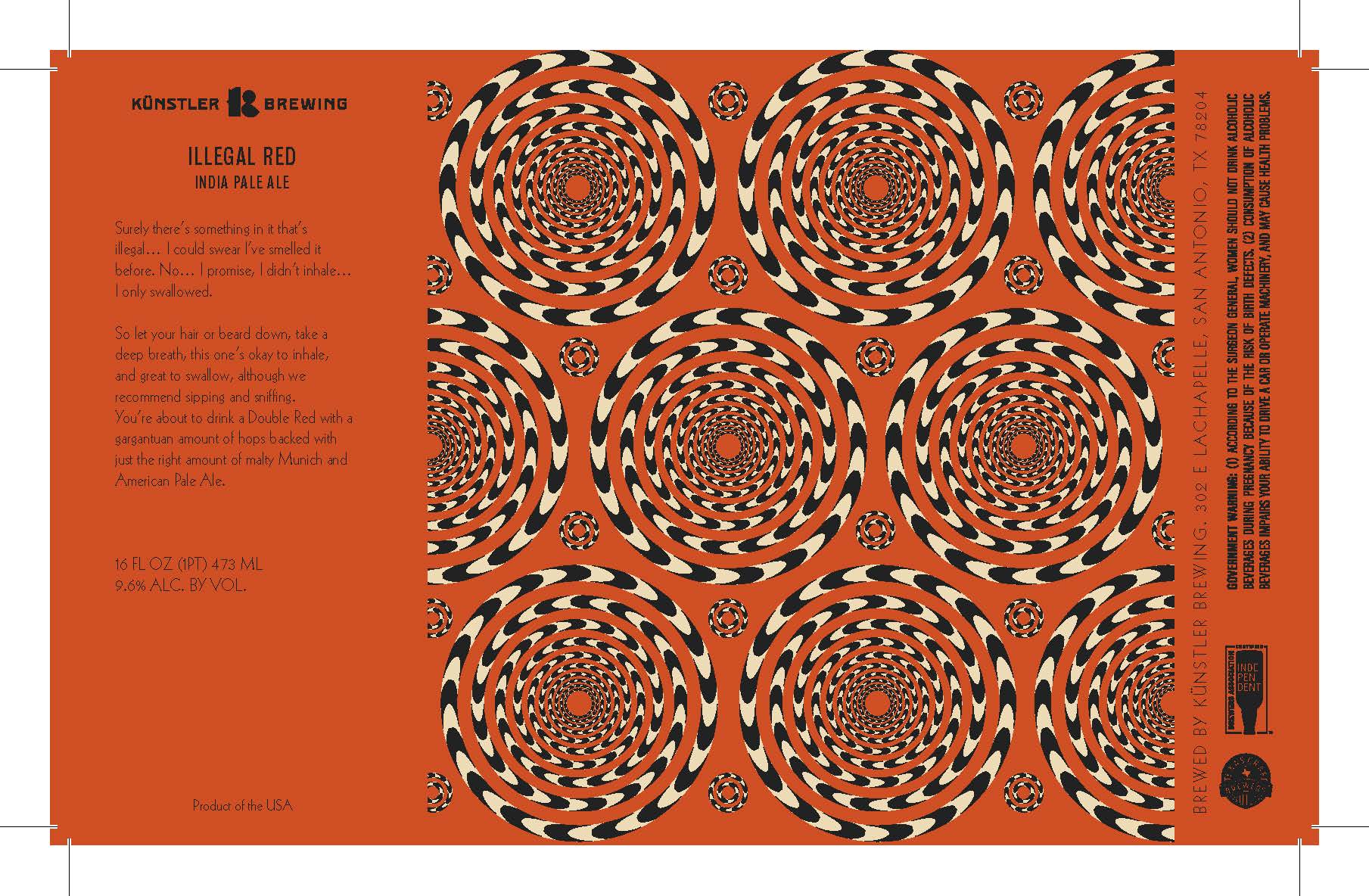 TABC label artwork for Illegal Red