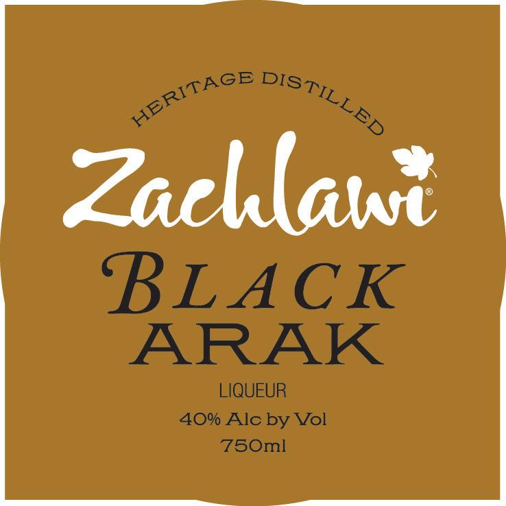 TABC label artwork for Zachlawi Black Arak