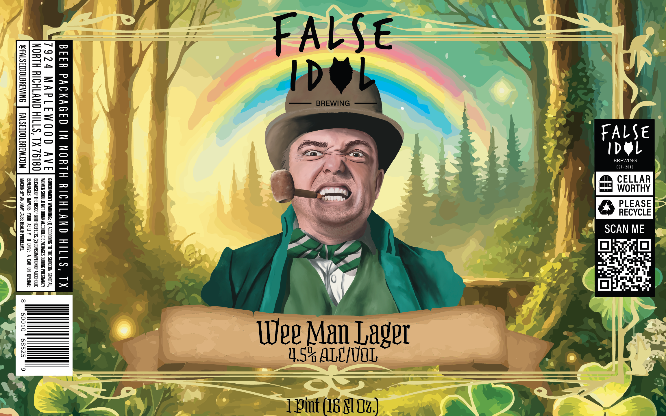 TABC label artwork for Wee Man Lager