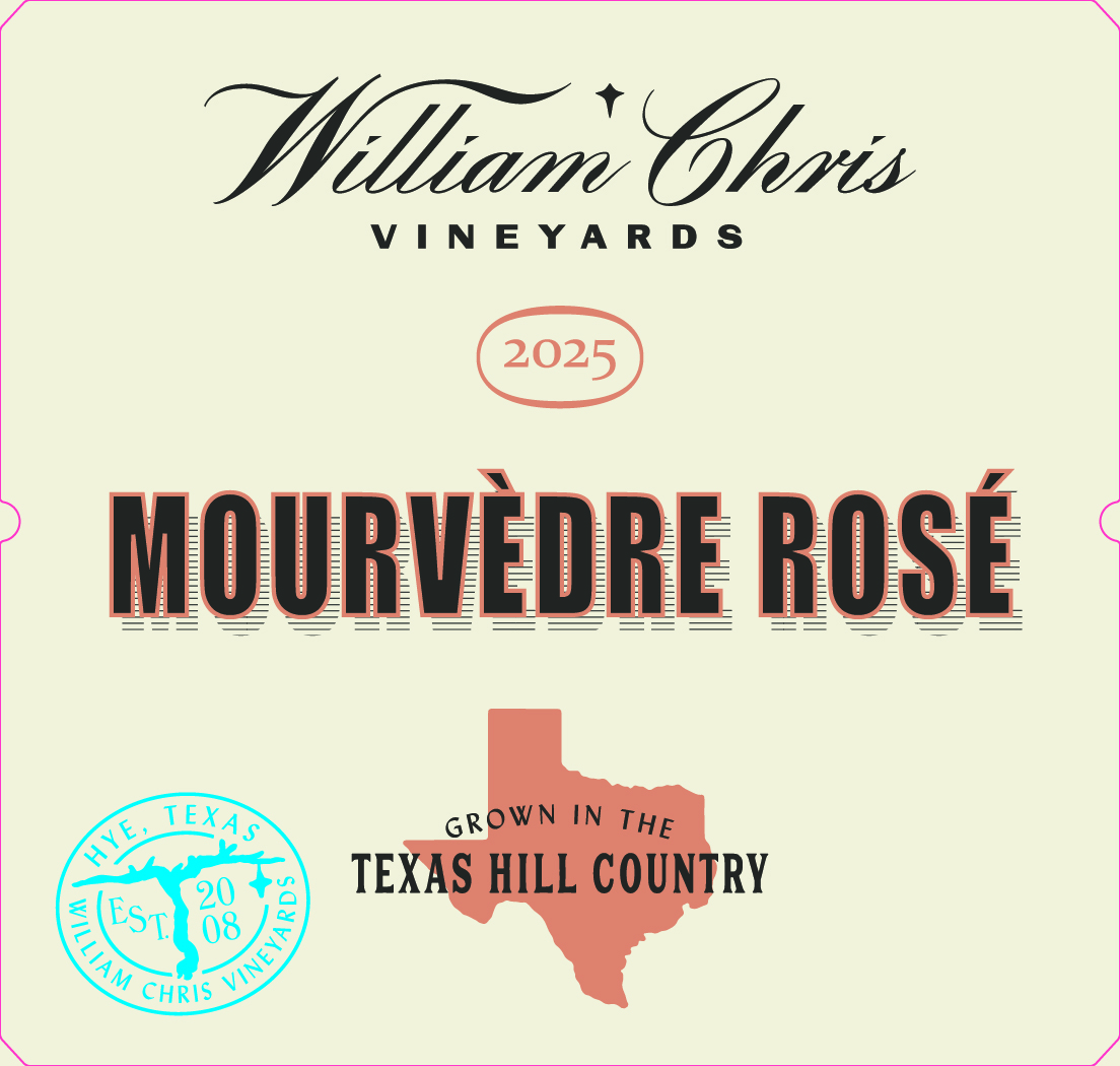 TABC label artwork for WCV 2025 Mourvedre Rose