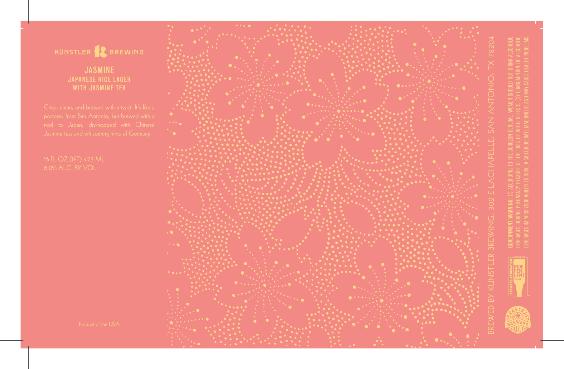 TABC label artwork for Jasmine