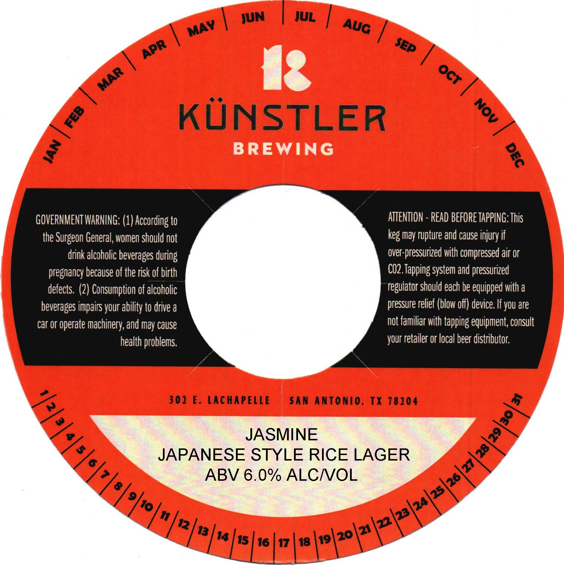 TABC label artwork for Jasmine