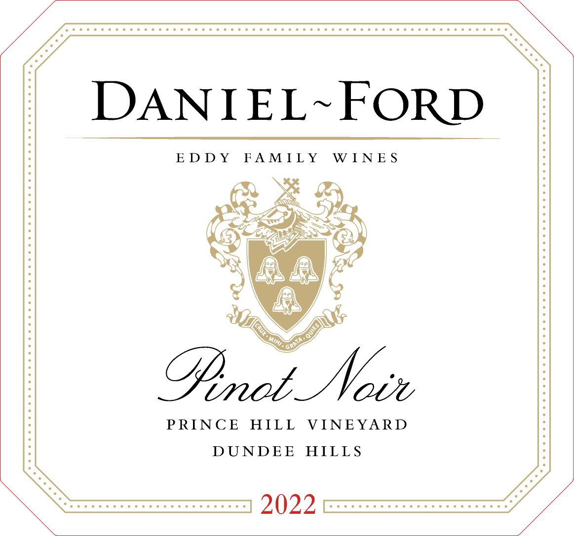 TABC label artwork for DANIEL-FORD PRINCE HILL VINEYARD PINOT NOIR