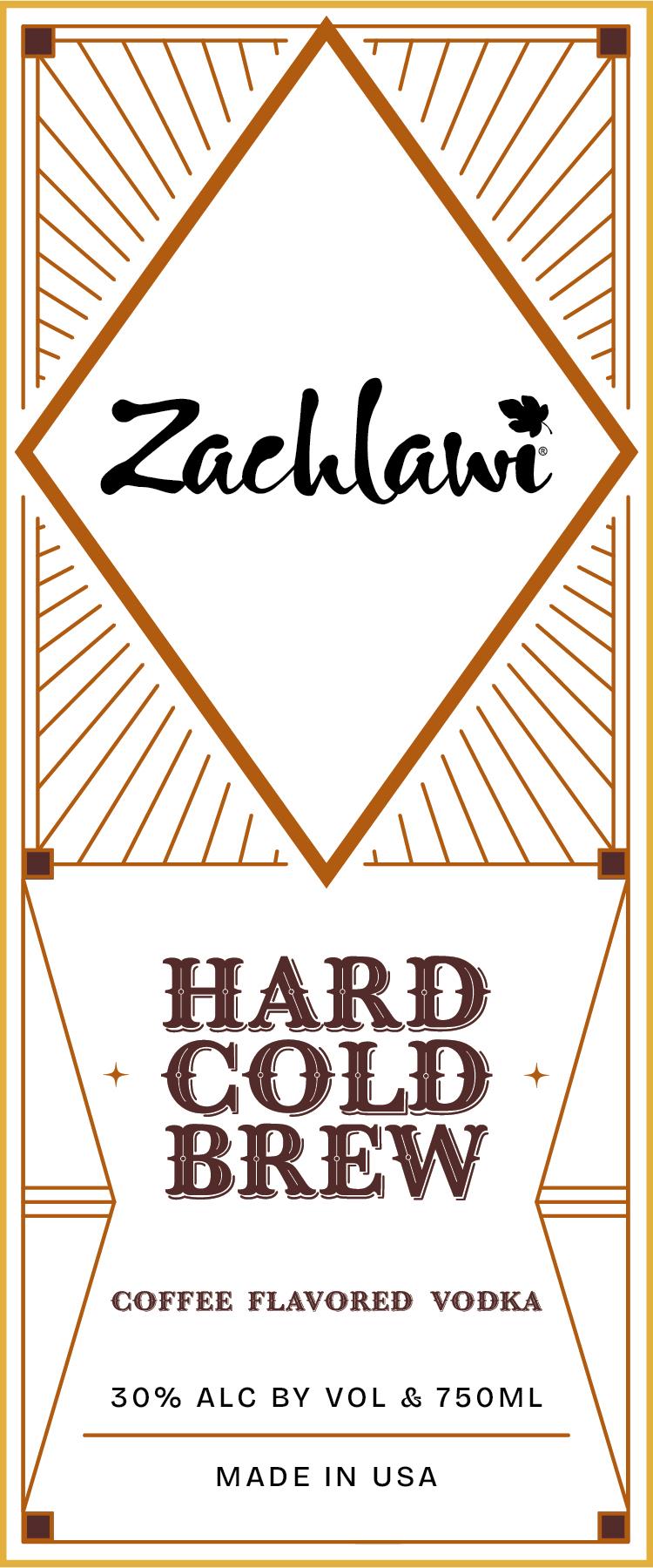TABC label artwork for Zachlawi Hard Cold Brew Vodka