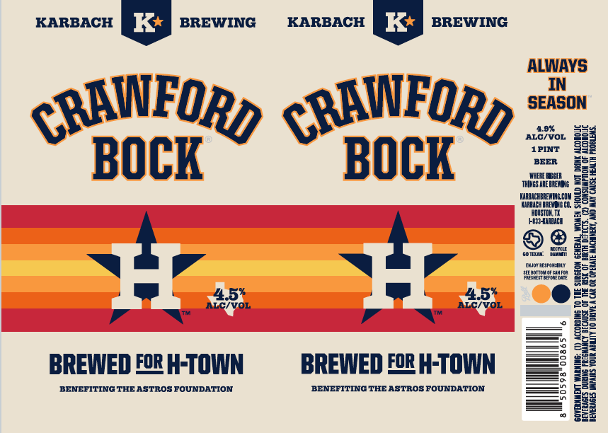 TABC label artwork for Karbach Crawford Bock 16oz