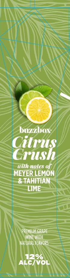 TABC label artwork for BUZZBOX CITRUS CRUSH
