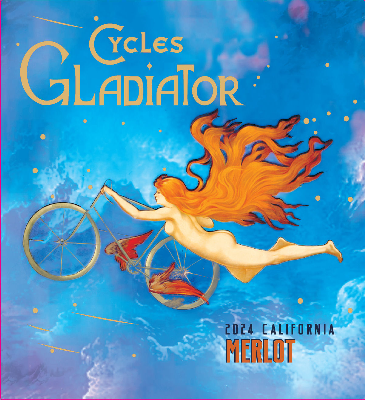 TABC label artwork for Cycles Gladiator Merlot California