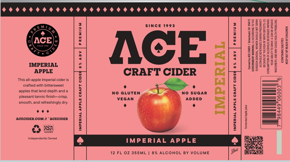 TABC label artwork for ACE IMPERIAL APPLE