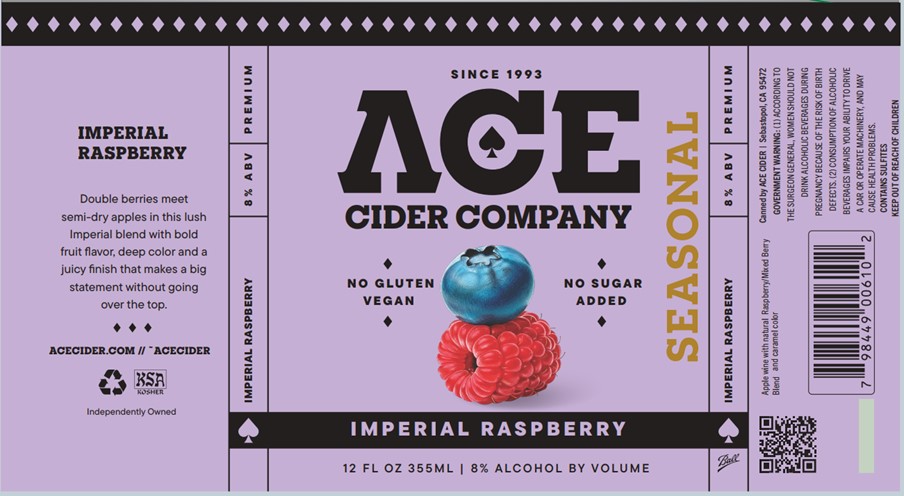 TABC label artwork for ACE IMPERIAL RASPBERRY