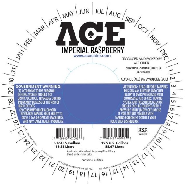 TABC label artwork for ACE IMPERIAL RASPBERRY