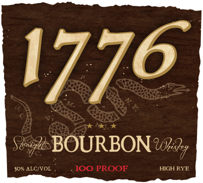 TABC label artwork for 1776 BOURBON 100 PROOF