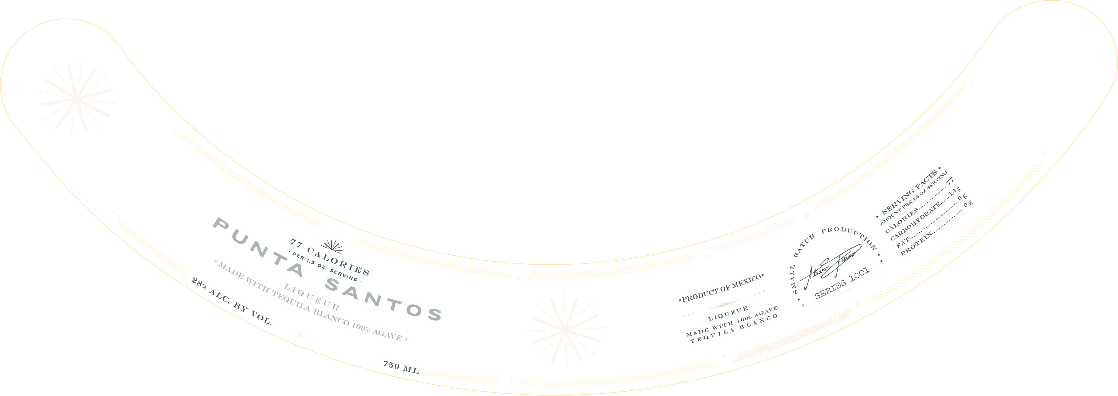 TABC label artwork for Punta Santos Liqueur