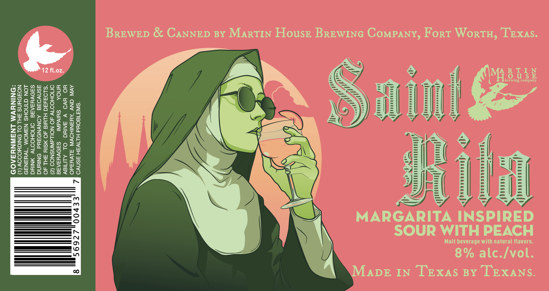 TABC label artwork for Saint Rita: Peach Can