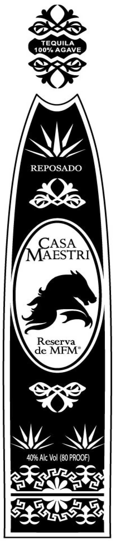 TABC label artwork for Casa Maestri Reposado Cinco de Mayo 6/750ml 40%