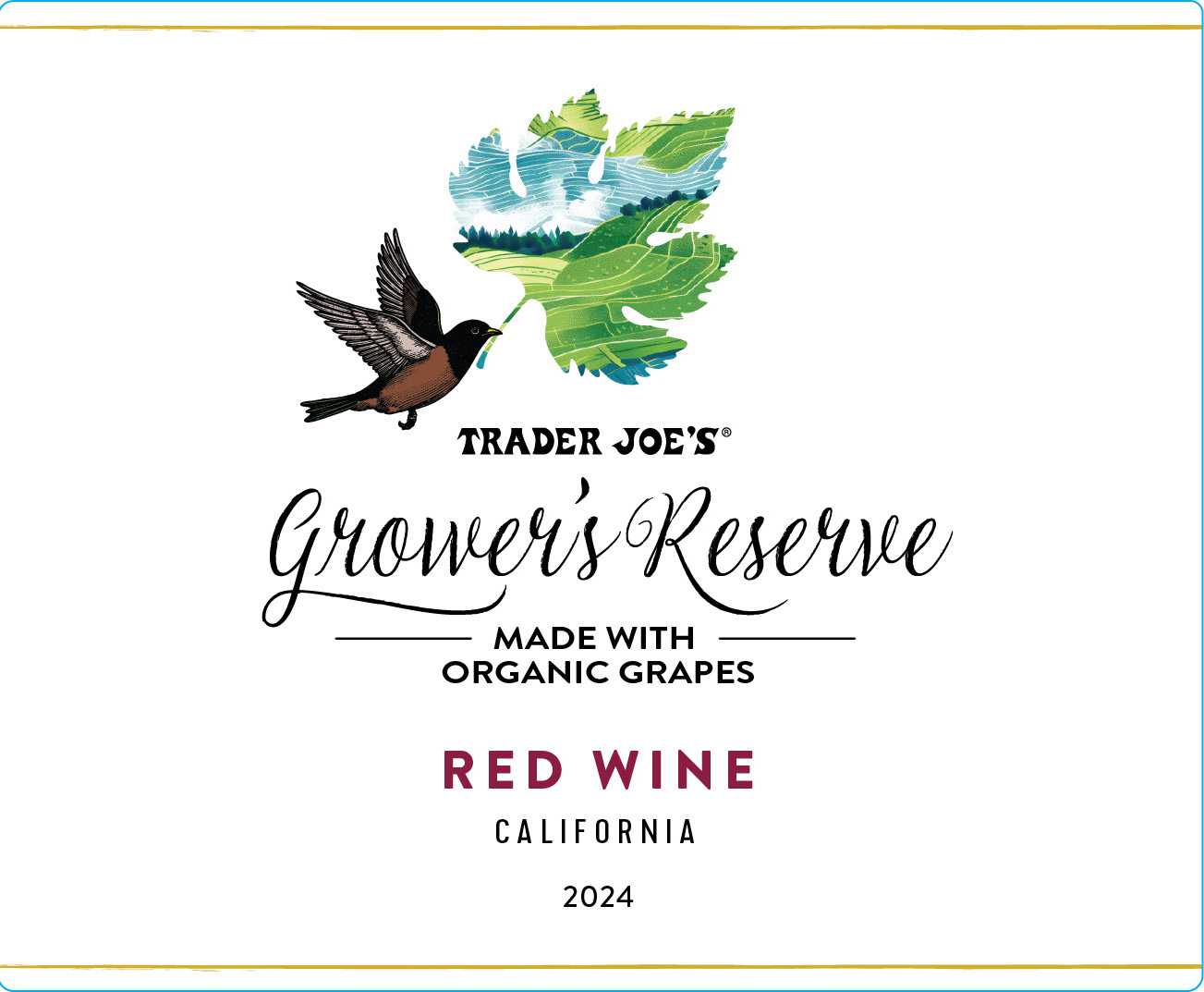 TABC label artwork for Trader Joe's Growers Reserve Red Wine, California