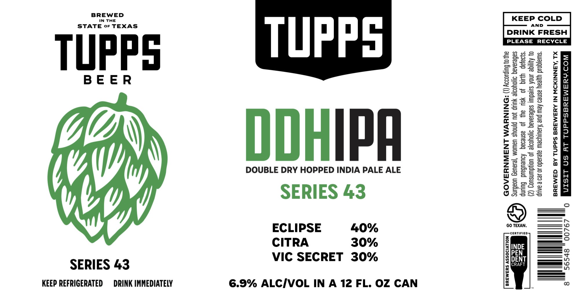 TABC label artwork for DDHIPA Series 43