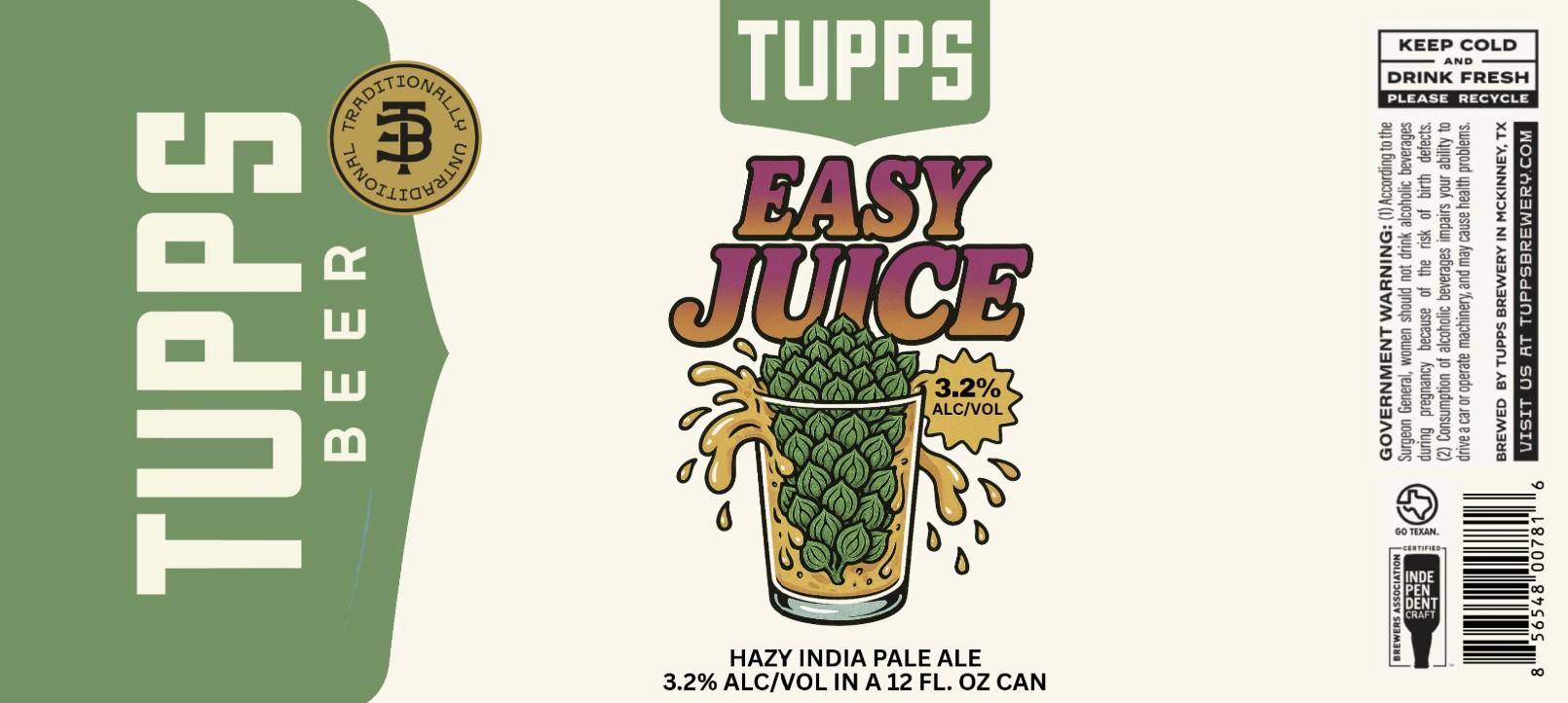 TABC label artwork for Easy Juice