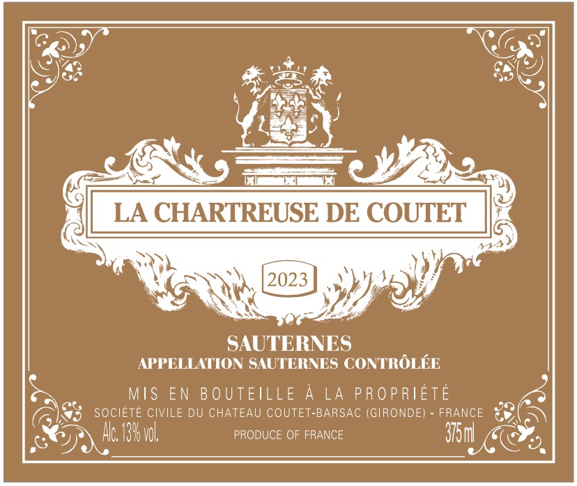 TABC label artwork for LA CHARTREUSE DE COUTET SAUTERNES