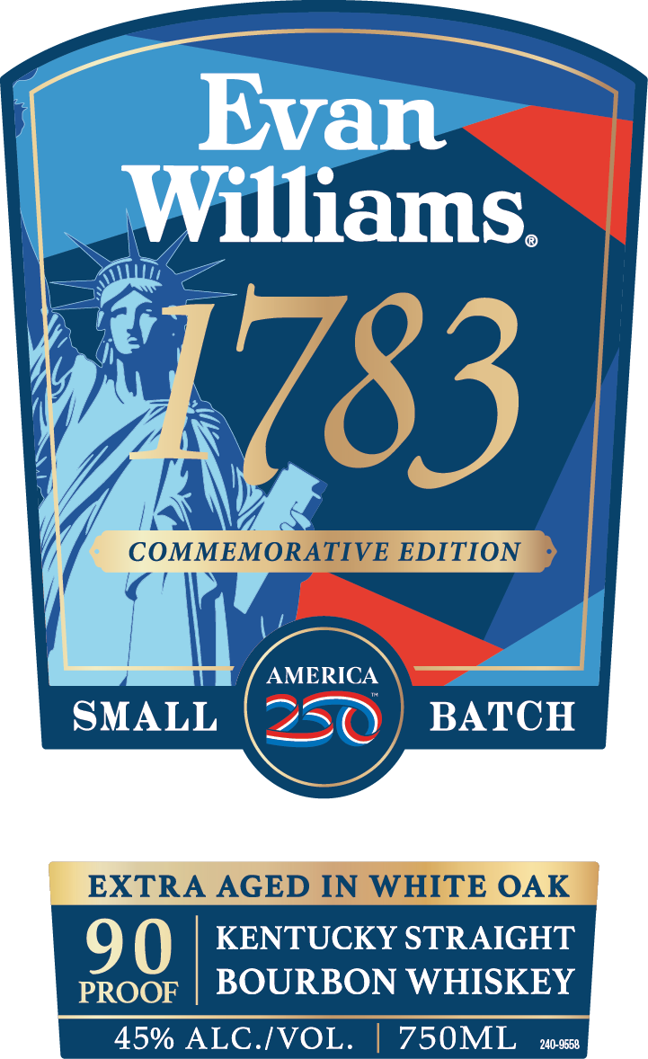 TABC label artwork for Evan Williams 1783 250th Commemorative Edition/90º 0103