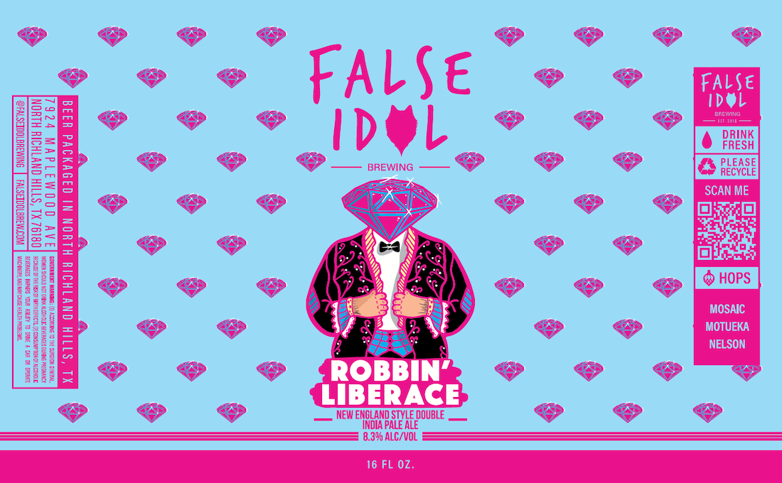 TABC label artwork for Robbin' Liberace