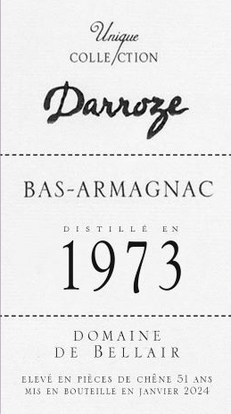 TABC label artwork for UNIQUE COLLECTION DARROZE DOMAINE DE BELLAIR