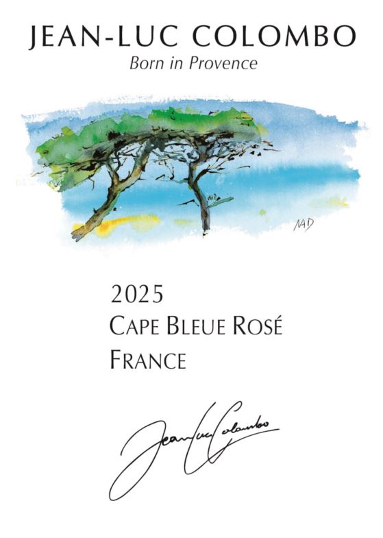TABC label artwork for JEAN-LUC COLOMBO CAPE BLEUE ROSE Syrah, Mourvedre MEDITERRANEE