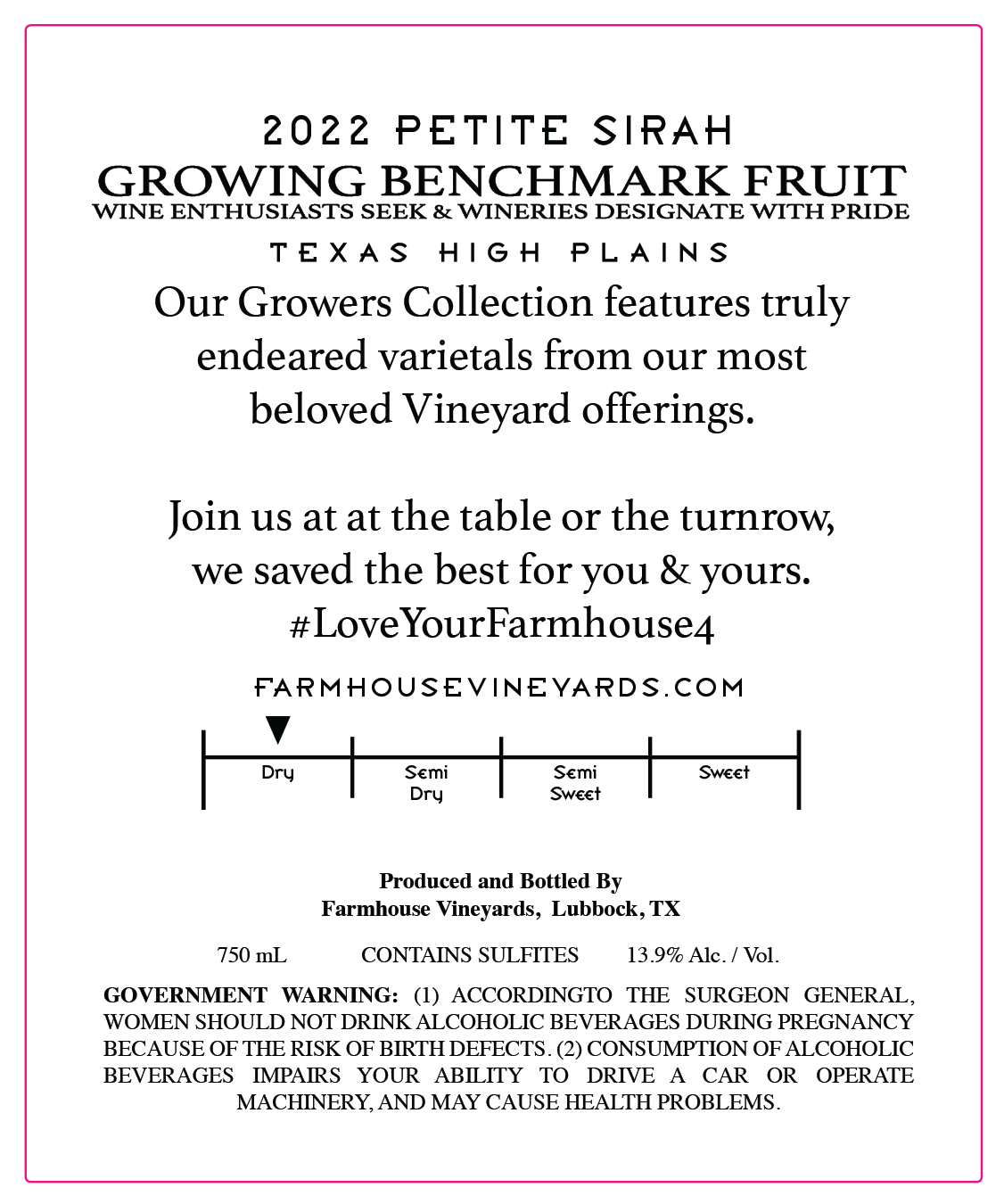 TABC label artwork for Growers Collection