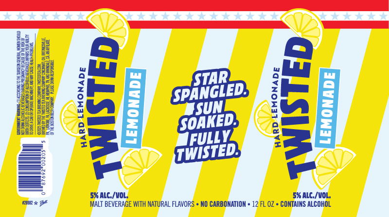 TABC label artwork for Twisted Hard Lemonade