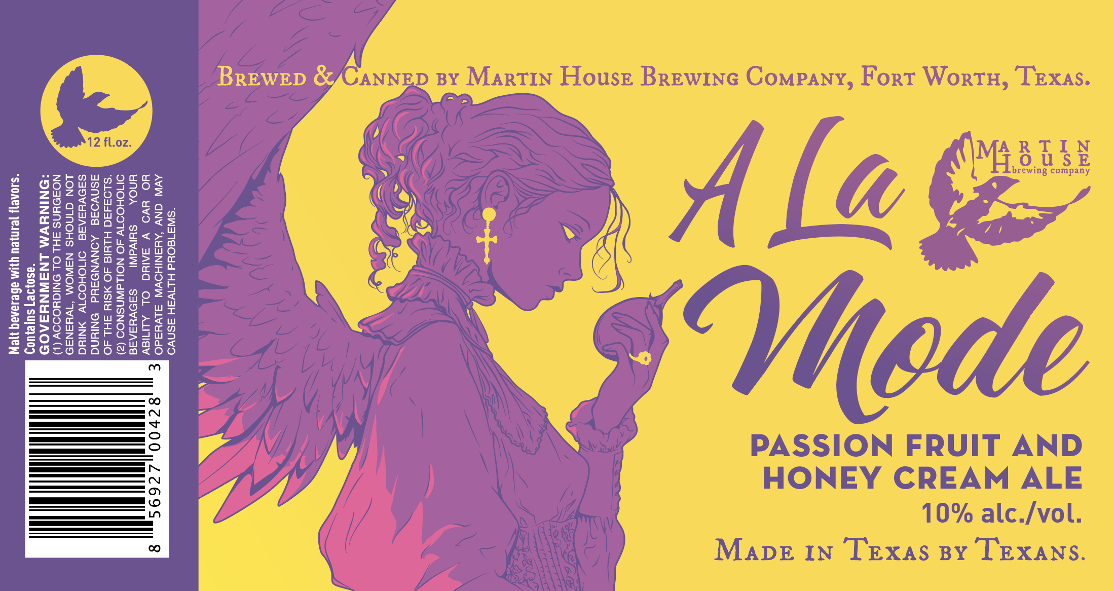 TABC label artwork for A La Mode Can