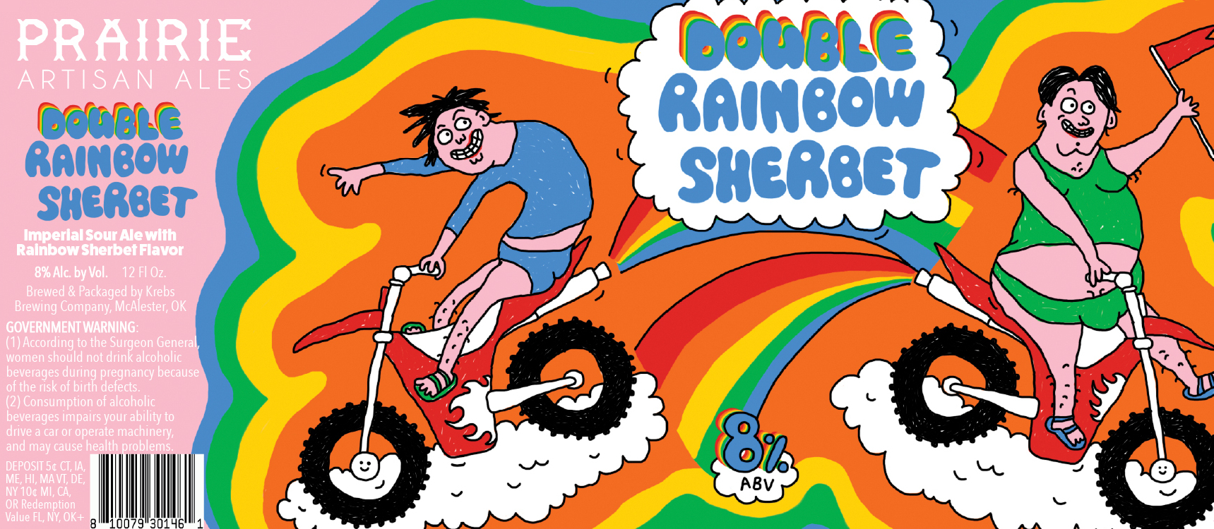 TABC label artwork for Prairie Artisan Ales Double Rainbow Sherbet