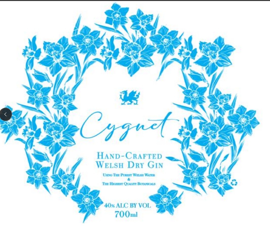 TABC label artwork for Cygnet Hand Crafted Welsh Dry Gin