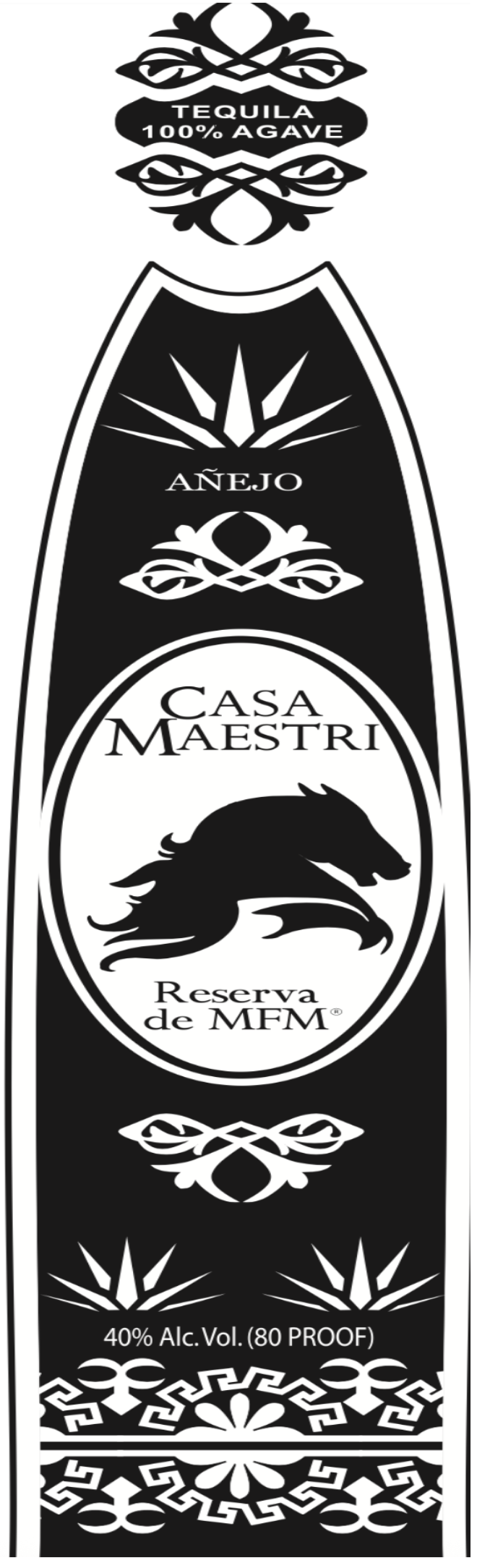 TABC label artwork for Casa Maestri Anejo Cinco de Mayo 750mL/6 40%